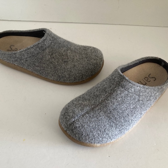 Sanita Lodge Slide Wool Clog Slippers Gray 36 US 5 Arch Support Comfort EUC - Picture 3 of 15